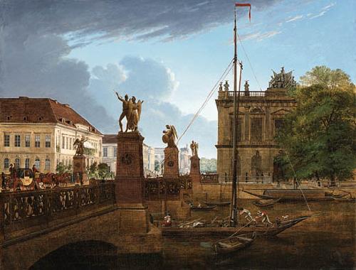 Friedrich Wilhelm Keyl View of Schlossbruke and Zeughaus France oil painting art